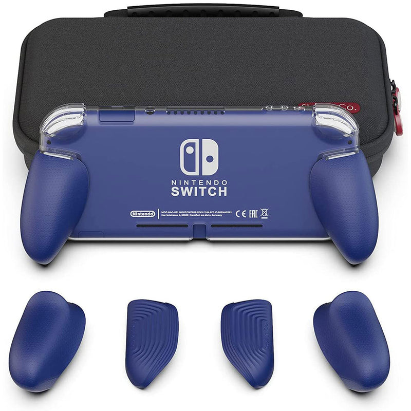 Skull & Co. GripCase Lite Bundle for Switch Lite (with MaxCarry Case Lite) – Blue