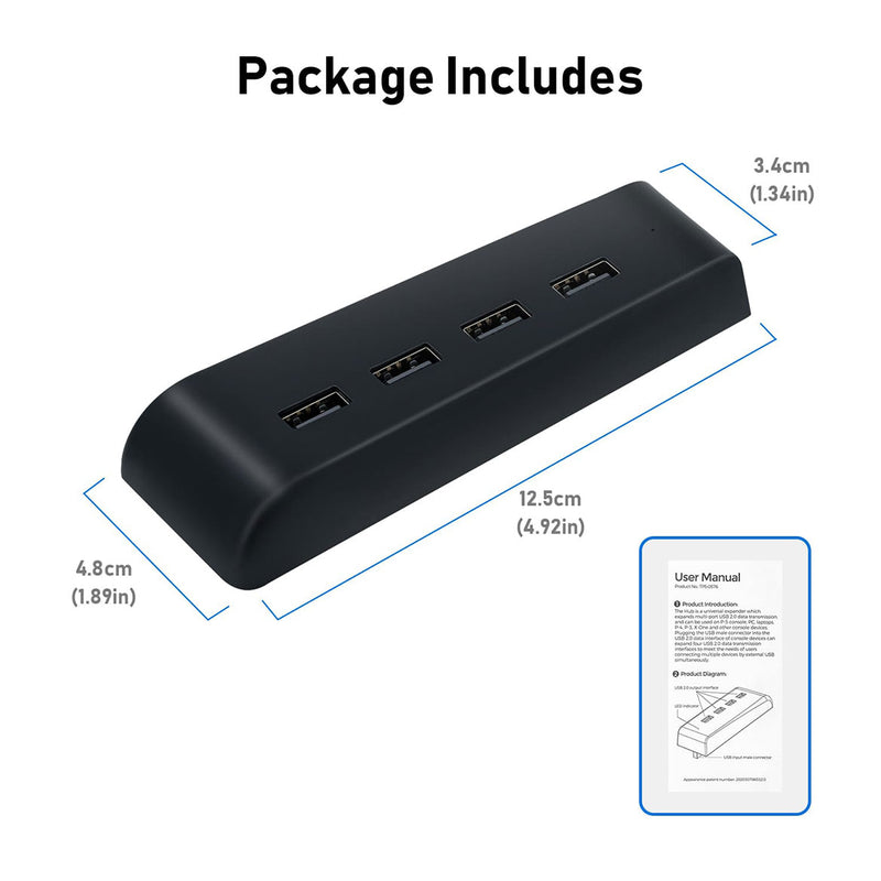 DOBE 4 IN 1 USB 2.0 Hub for PS5 Gaming Console Black (TP5-0576)