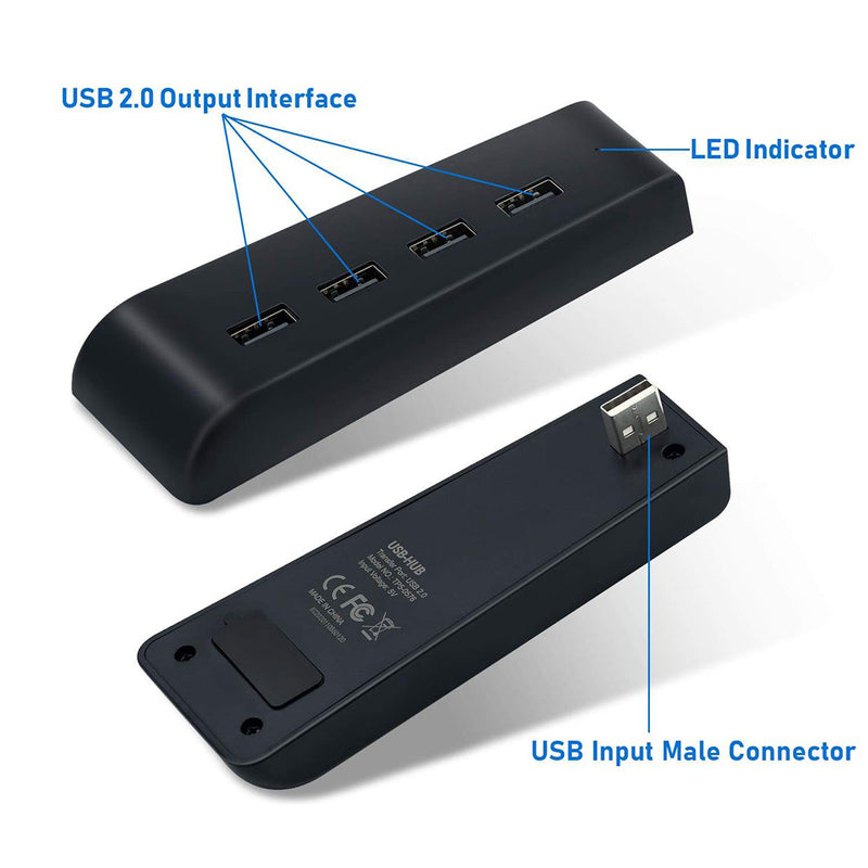 DOBE 4 IN 1 USB 2.0 Hub for PS5 Gaming Console Black (TP5-0576)