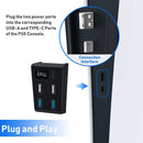 5 IN 1 USB Hub for PS5 DE/UHD Gaming Console Black (HBP-308)