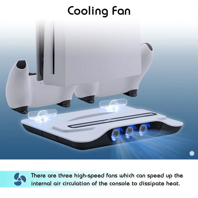 Dobe Multifunctional Cooling Stand with Charging for PS5 - White