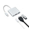 3 In 1 Type C Hub for Laptop/PC/Tablet/Mobile Phone - Silver