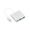 3 In 1 Type C Hub for Laptop/PC/Tablet/Mobile Phone - Silver