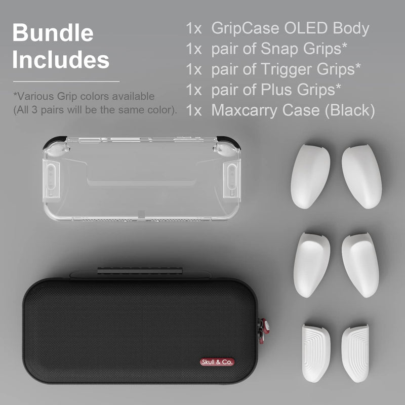 Skull & Co. GripCase Bundle for Nintendo Switch OLED (White)