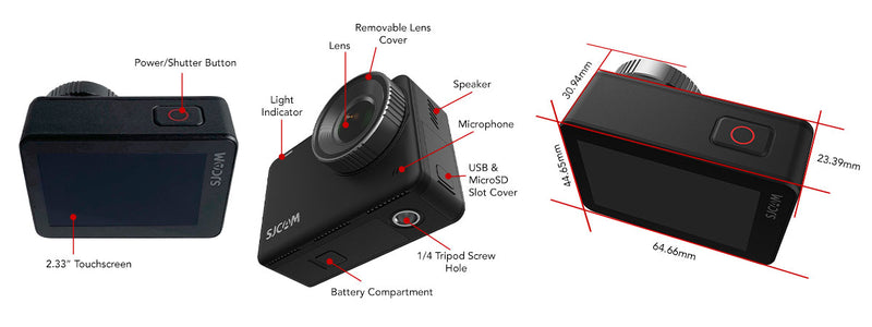 SJCAM SJ10X 10M Body Waterproof Action Camera 4K@24FPS 2K@30FPS 2.4GHZ WiFi Gyro Image Stabilization Sports Cam