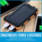 Maxxlee 10000mAh Solar Power Bank Dual USB Battery Charger Portable Torch Light Compass