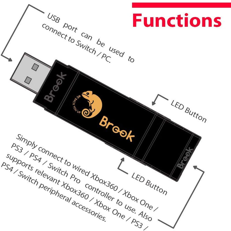 Brook Super Converter: Xbox360/XboxOne to Switch USB Adapter