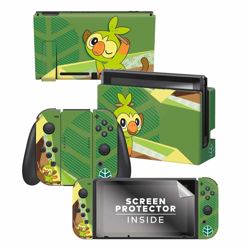 Controller Gear Nintendo Switch Skin & Screen Protector Set (Pokémon Sword/Shield Grookey)