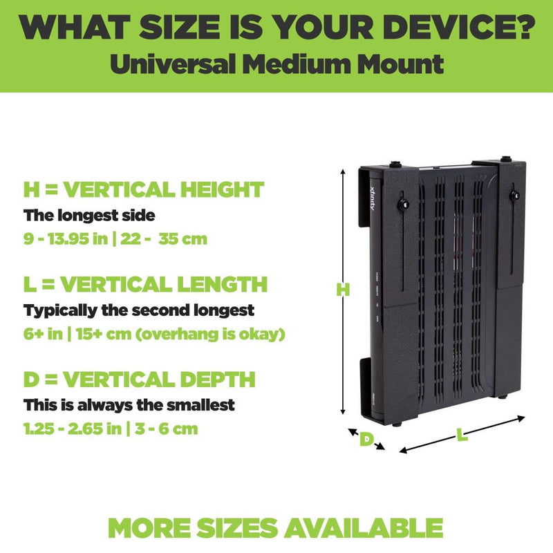 HIDEit Uni-M Adjustable Medium Device Wall Mount Bracket