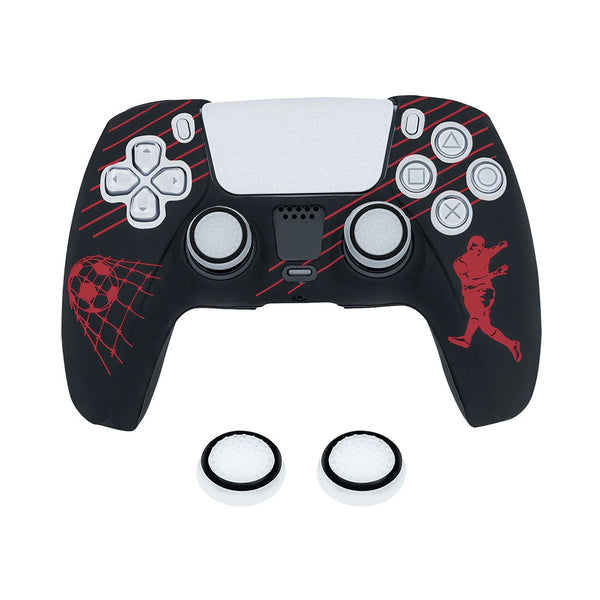 Protective Silicone Cover With Thumb Caps For PS5 (Football Red)