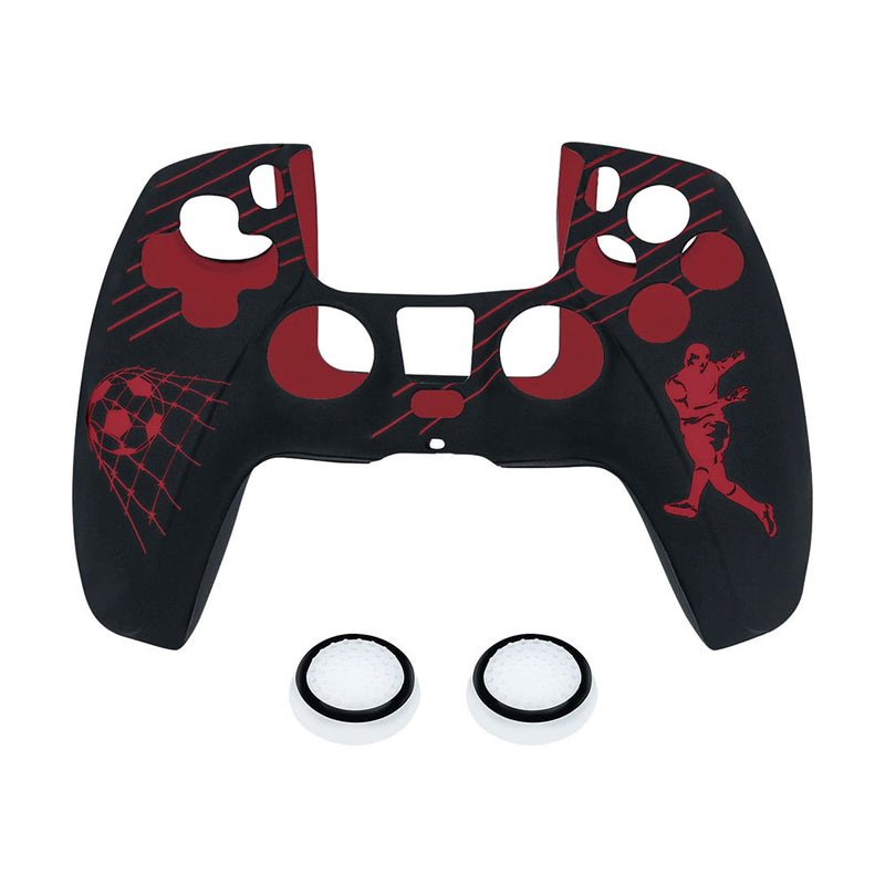 Protective Silicone Cover With Thumb Caps For PS5 (Football Red)