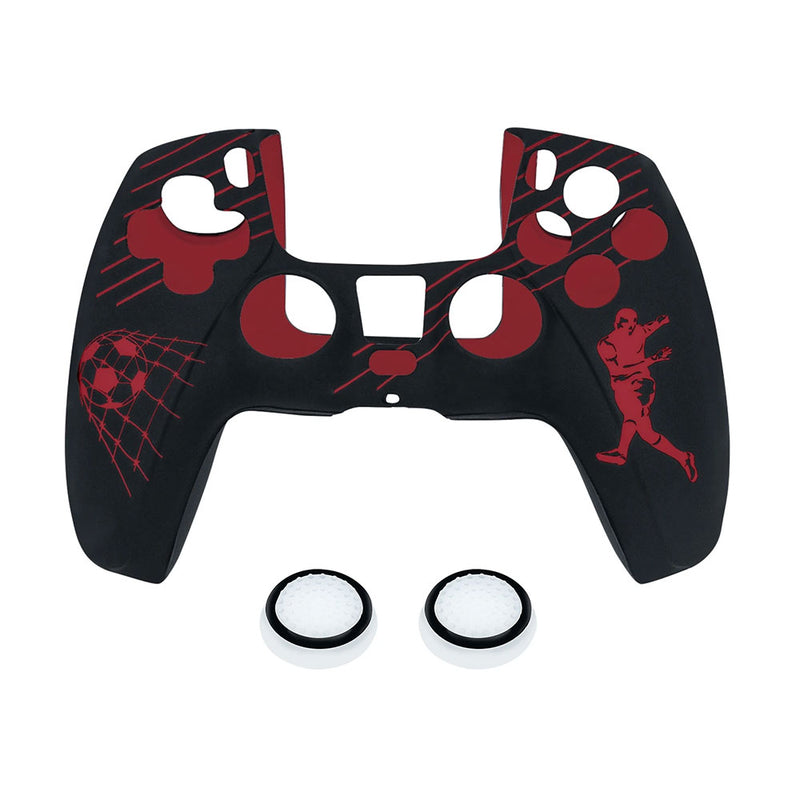 Protective Silicone Cover With Thumb Caps For PS5 (Football Red)