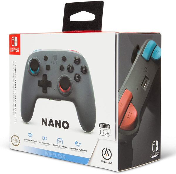 PowerA Nano Enhanced Wireless Controller For Nintendo Switch – Grey/Neon