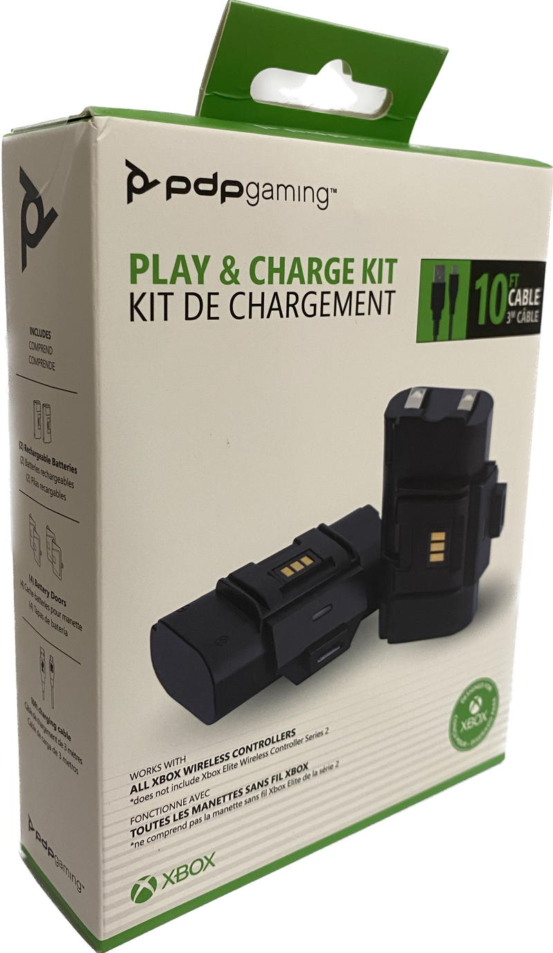 PDP Gaming Play & Charge Kit for Xbox One/Series X Controllers (2-Pack)