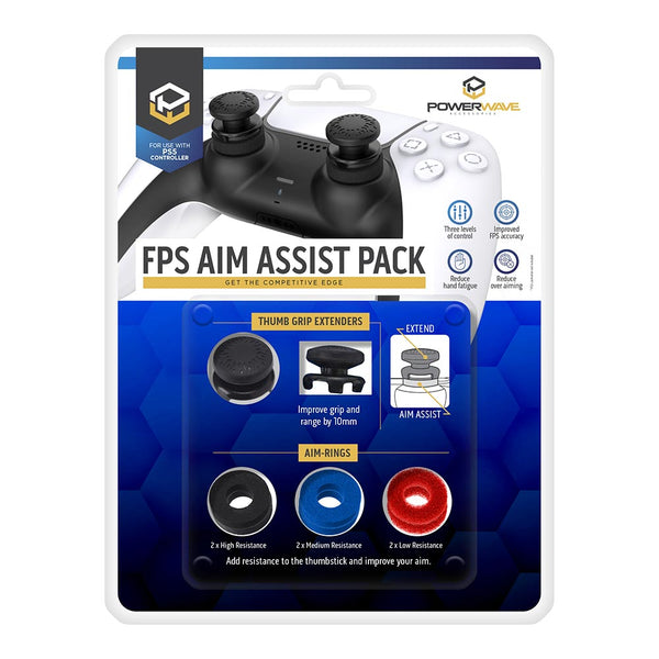 Powerwave PS5 FPS Aim Assist Thumb Grip Pack for PlayStation 5 DualSense Controller