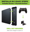 HIDEit 4S PlayStation 4 PS4 Slim Vertical Wall Mount Bracket Pro Bundle (Black)