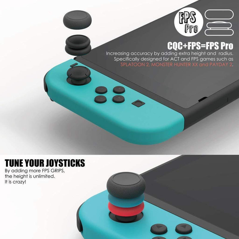 Skull & Co. Thumb Grip Set for Nintendo Switch Joy-Con Controller (Neon Red & Neon Blue) Controller Accessories Skull & Co. 