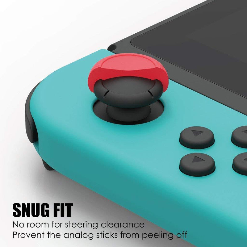 Skull & Co. Thumb Grip Set for Nintendo Switch Joy-Con Controller (Neon Red & Neon Blue) Controller Accessories Skull & Co. 