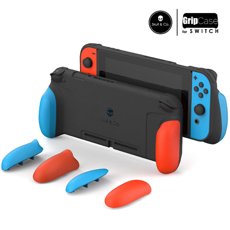 Skull & Co. GripCase for Nintendo Switch - Neon Red & Blue