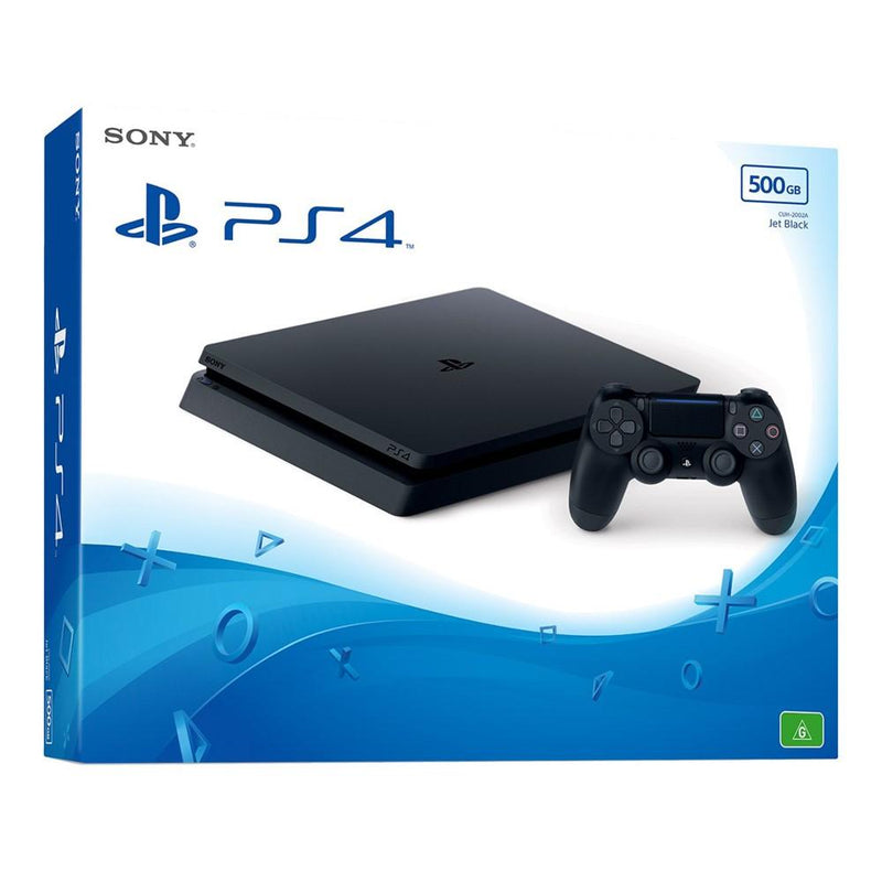 Sony PS4 PlayStation 4 Slim New-Look 500GB Console (Jet Black) Console PlayStation 