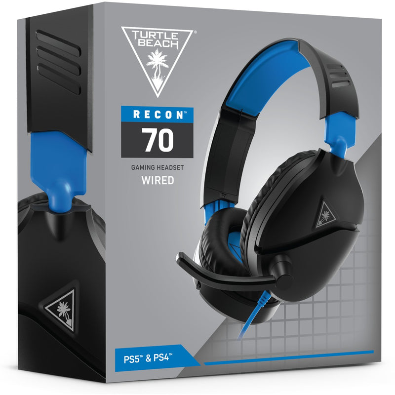 Turtle Beach Ear Force Recon 70 Wired Gaming Headset (Black/Blue) (PS5/PS4/Xbox One/Series X/Switch/PC)