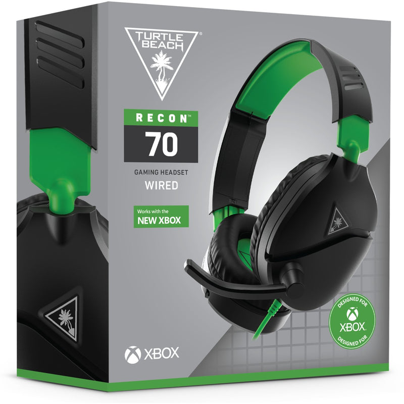 Turtle Beach Ear Force Recon 70 Wired Gaming Headset (Black/Green) (Xbox Series X/Xbox One/PS5/PS4/Switch/PC)