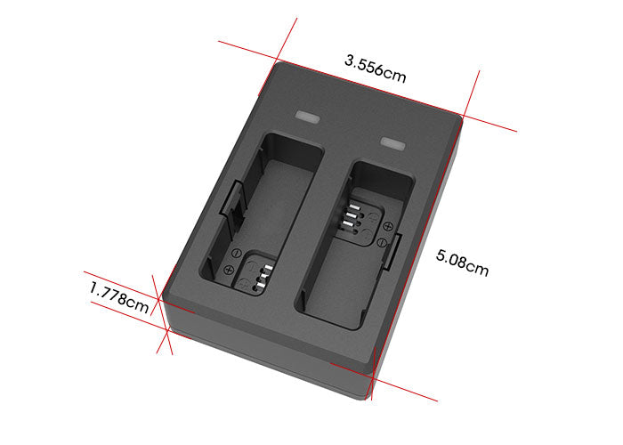 Dual-Slot Battery Charger for SJCAM Action Camera SJ10 Series