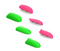 Skull & Co. Grip Set for GripCase Crystal ONLY - Neon Pink and Green