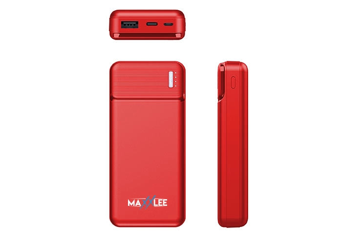 Maxxlee 10000mAh Slim Power Bank USB Backup External Battery Charger iPhone Android Mobile